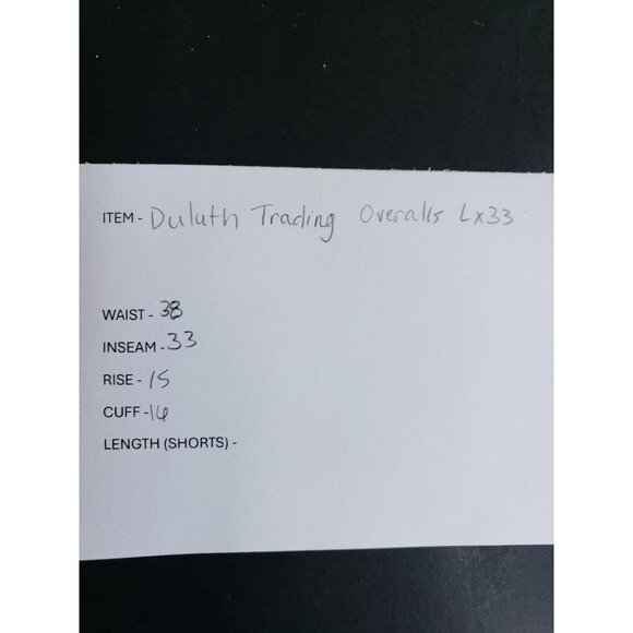 Duluth Trading Co. Rootstock Womens Size Lx33 Blue & White Striped Denim Overall - Picture 9 of 10